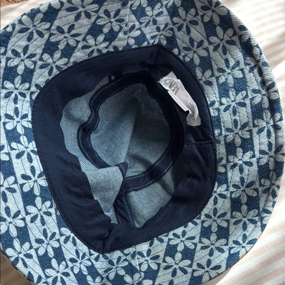 Zara Kids Blue Floral Hippie Hat size 2-4 year - Picture 4 of 5